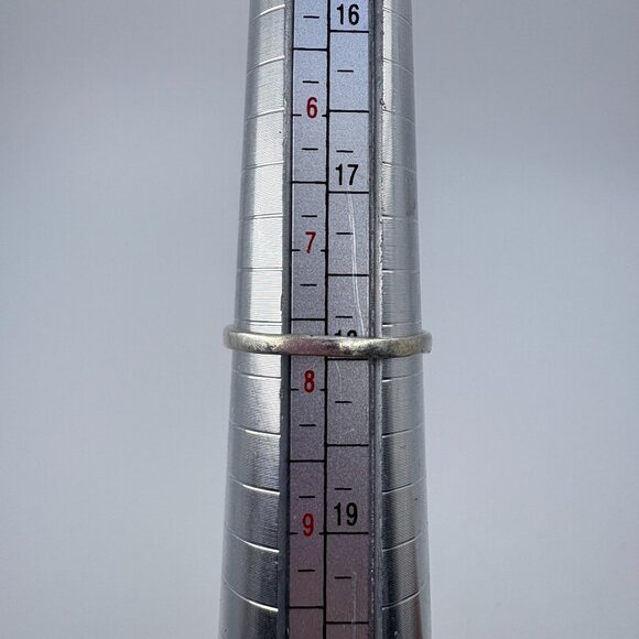 VTG Sterling Silver 925 Black & White Enamel Yin Yang Design Ring Size 7.75 - Picture 7 of 7